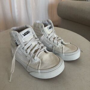 Vans Kids High-Top Sneakers - Cream